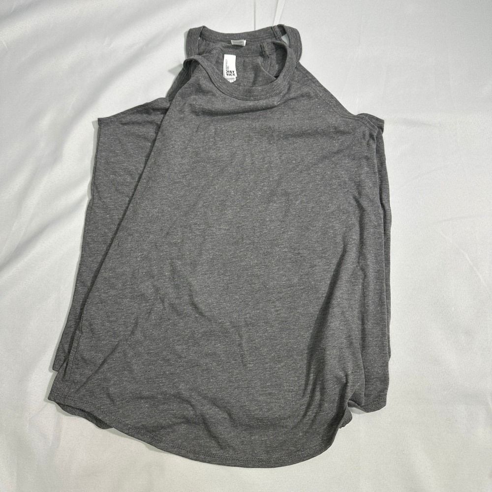 District Perfect Tri Women's M Gray Heather Sleeveless Tank Top Tee Lot of 2 NEW